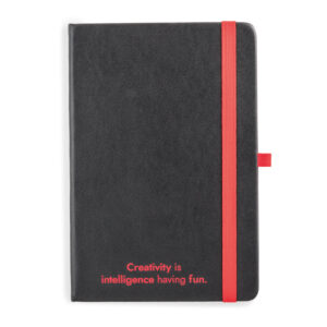 Caderno A5 em PU com páginas pautadas - Brinde Corporativo Personalizado | Enova