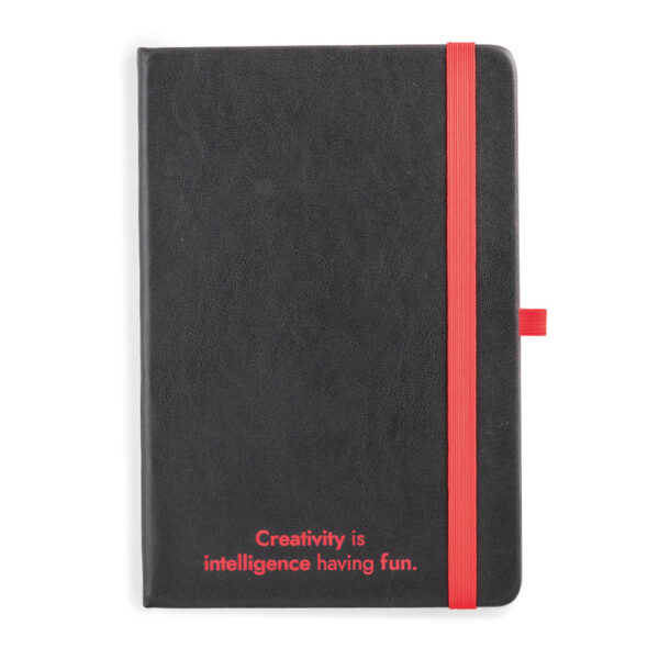 Caderno A5 em PU com páginas pautadas - Brinde Corporativo Personalizado | Enova