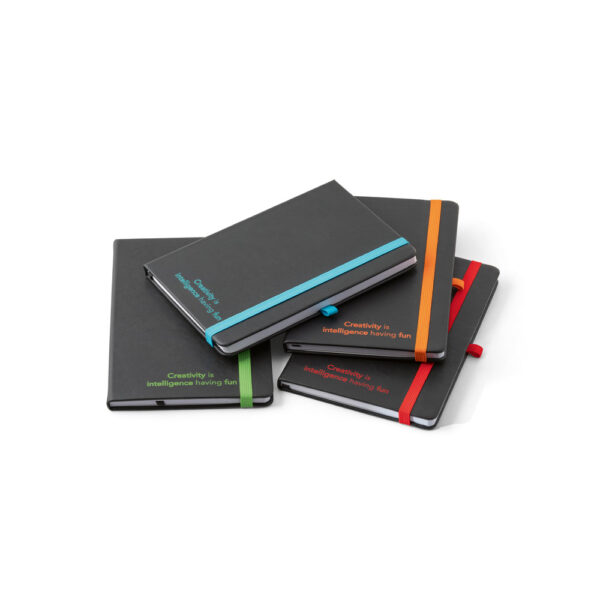 Caderno A5 em PU com páginas pautadas - Brinde Corporativo Personalizado | Enova