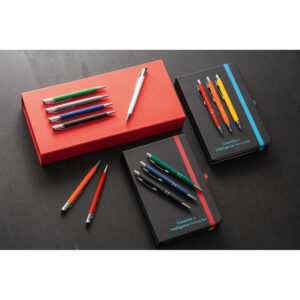 Caderno A5 em PU com páginas pautadas - Brinde Corporativo Personalizado | Enova