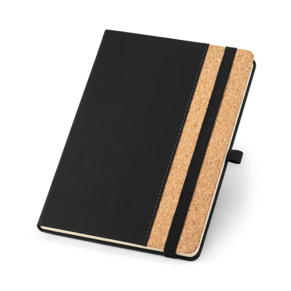 Caderno A5 em cortiça com páginas pautadas - Brinde Corporativo Personalizado | Enova