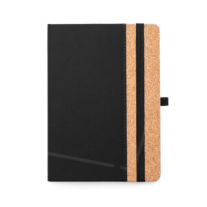 Caderno A5 em cortiça com páginas pautadas - Brinde Corporativo Personalizado | Enova