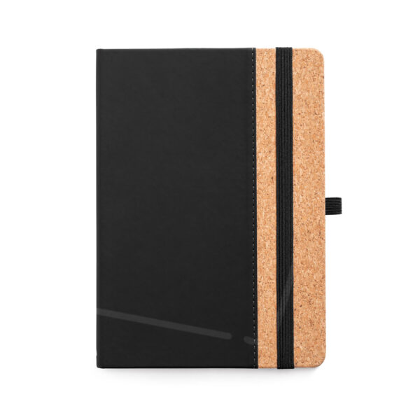 Caderno A5 em cortiça com páginas pautadas - Brinde Corporativo Personalizado | Enova