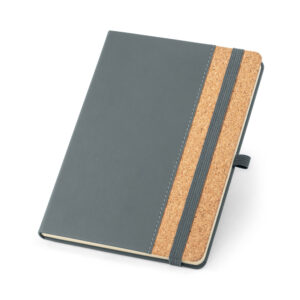 Caderno A5 em cortiça com páginas pautadas - Brinde Corporativo Personalizado | Enova