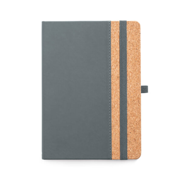 Caderno A5 em cortiça com páginas pautadas - Brinde Corporativo Personalizado | Enova