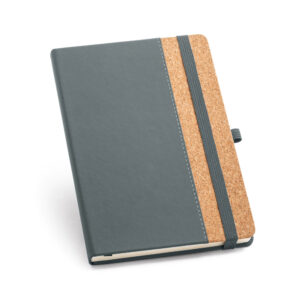 Caderno A5 em cortiça com páginas pautadas - Brinde Corporativo Personalizado | Enova