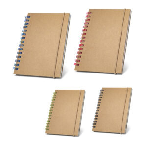 Caderno de bolso espiral com folhas pautadas - Enova Brindes Personalizados
