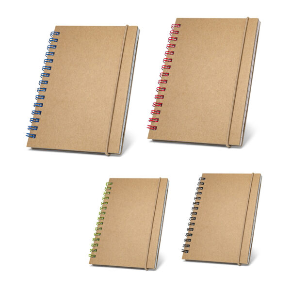 Caderno de bolso espiral com folhas pautadas - Enova Brindes Personalizados