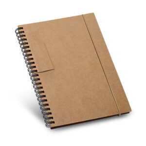 Caderno B6 com páginas pautadas reciclado - Brinde Corporativo Personalizado | Enova