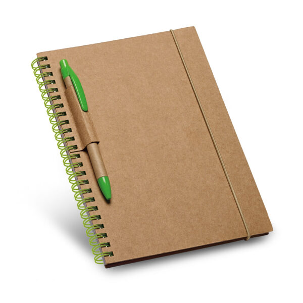 Caderno B6 com páginas pautadas reciclado - Brinde Corporativo Personalizado | Enova