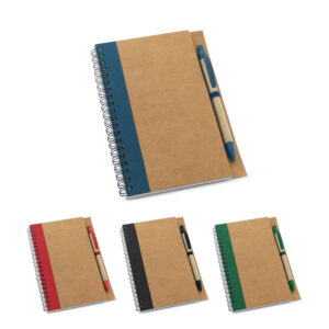 Caderno B6 espiral com páginas lisas - Enova Brindes Personalizados