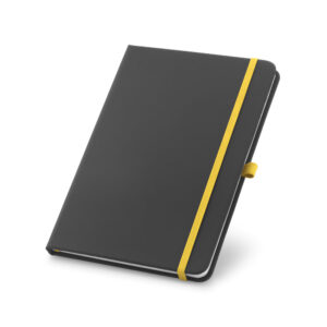Caderno A5 em c.sintético com páginas pautadas - Brinde Corporativo Personalizado | Enova