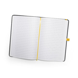 Caderno A5 em c.sintético com páginas pautadas - Brinde Corporativo Personalizado | Enova
