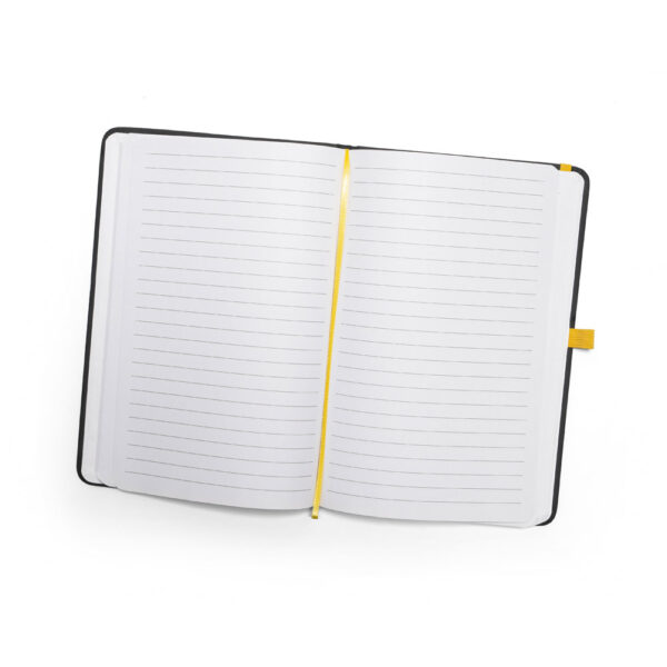 Caderno A5 em c.sintético com páginas pautadas - Brinde Corporativo Personalizado | Enova
