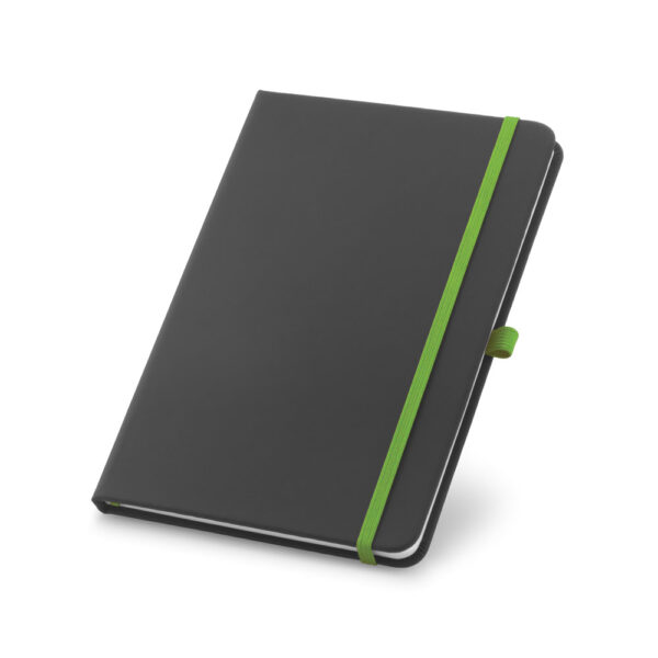 Caderno A5 em c.sintético com páginas pautadas - Brinde Corporativo Personalizado | Enova