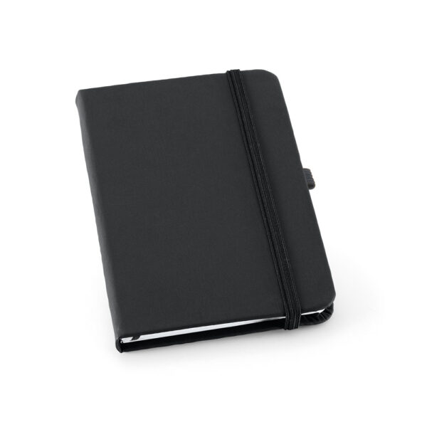 Caderno A6 em c.sintético com páginas pautadas - Brinde Corporativo Personalizado | Enova
