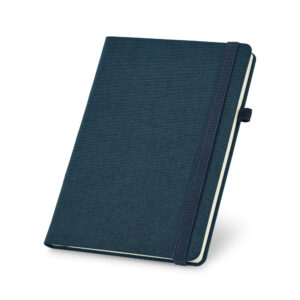 Caderno A5 em canvas (poliéster) com páginas lisas - Brinde Corporativo Personalizado | Enova