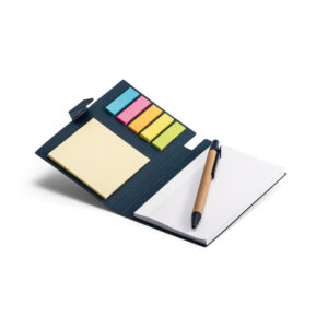 6 blocos adesivados com páginas lisas e esferográfica em papel kraft - Brinde Corporativo Personalizado | Enova