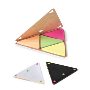 Caderno adesivos triangulares - Enova Brindes Personalizados
