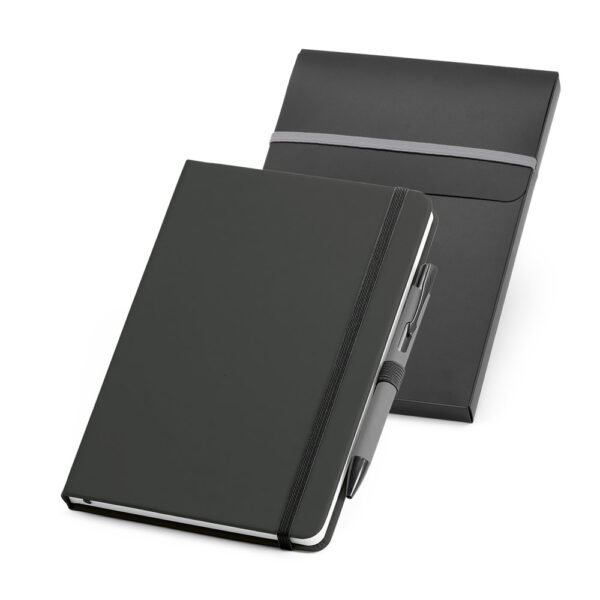 Kit de caderno A5 e esferográfica - Enova Brindes Personalizados