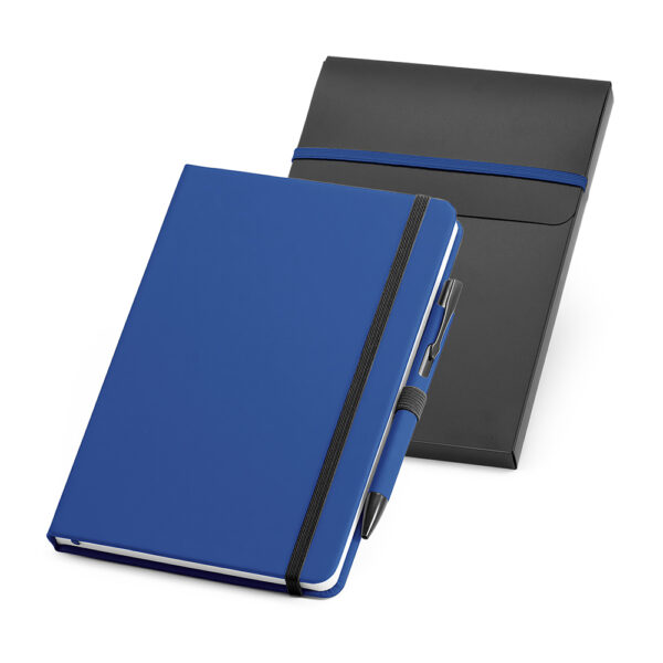 Kit de caderno A5 e esferográfica - Brinde Corporativo Personalizado | Enova