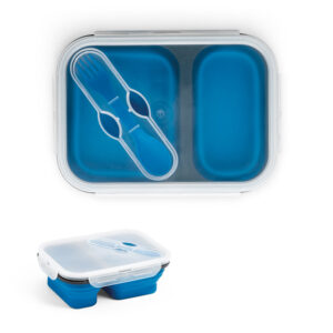Marmita hermética retrátil em silicone e PP (480 e 760 mL) - Enova Brindes Personalizados
