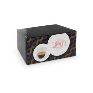 Conjunto de café em vidro isotérmico com 2 copos 75 mL - Brinde Corporativo Personalizado | Enova