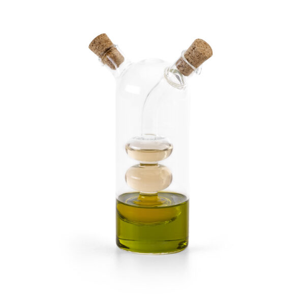 Galheteiro em vidro que contém dois reservatórios 50 mL e 250 mL - Brinde Corporativo Personalizado | Enova