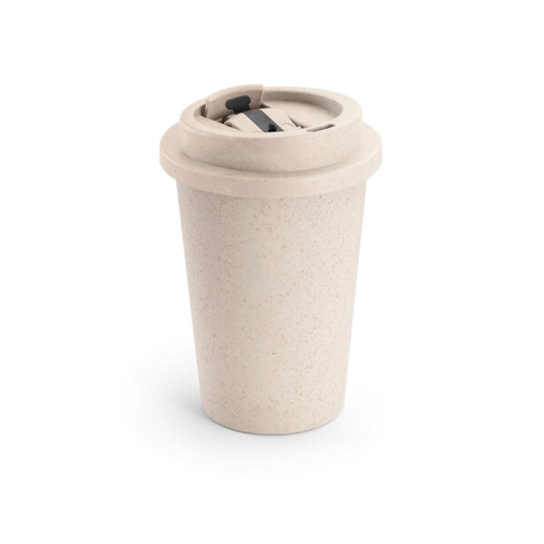 Copo de viagem em fibra de bambu e PP 380 mL - Brinde Corporativo Personalizado | Enova