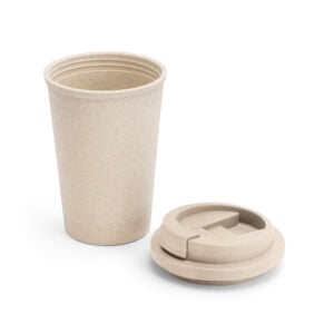 Copo de viagem em fibra de bambu e PP 380 mL - Brinde Corporativo Personalizado | Enova