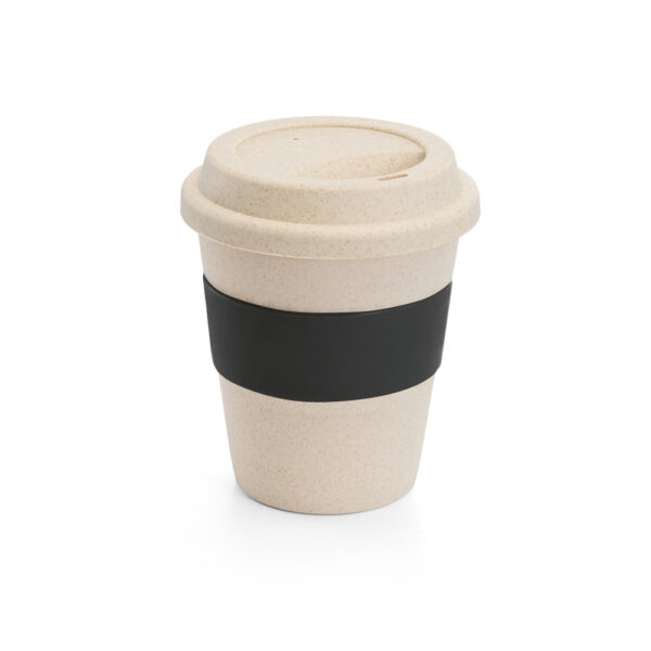 Copo de viagem em fibra de bambu (60%) e PP (40%) 380 mL - Brinde Corporativo Personalizado | Enova