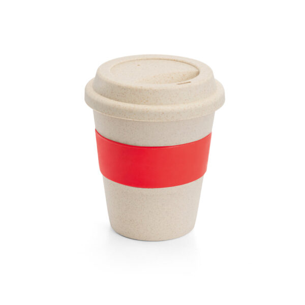 Copo de viagem em fibra de bambu (60%) e PP (40%) 380 mL - Brinde Corporativo Personalizado | Enova