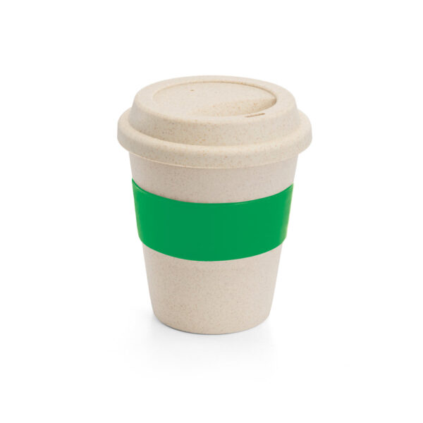 Copo de viagem em fibra de bambu (60%) e PP (40%) 380 mL - Brinde Corporativo Personalizado | Enova