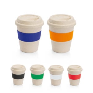 Copo de viagem em fibra de bambu (60%) e PP (40%) 380 mL - Enova Brindes Personalizados