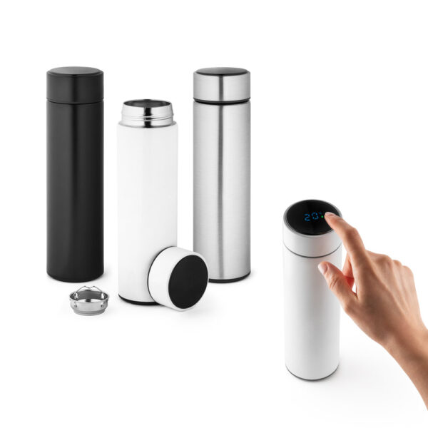 Garrafa em aço inox 450 mL - Enova Brindes Personalizados