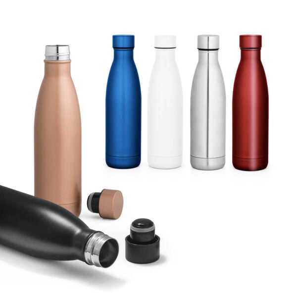 Garrafa térmica em aço inox 500 mL - Enova Brindes Personalizados