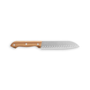 Kit churrasco em caixa bambu com 4 utensílios em aço inox e bambu - Brinde Corporativo Personalizado | Enova