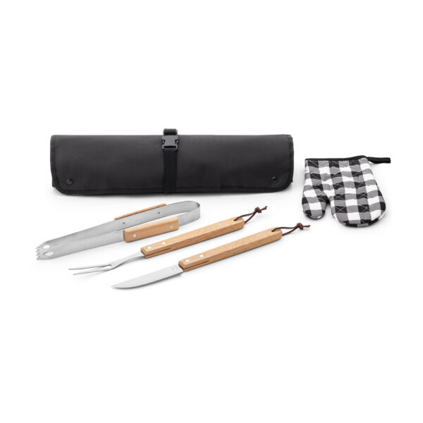 Kit churrasco com 4 utensílios - Brinde Corporativo Personalizado | Enova