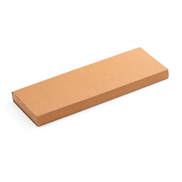 Kit churrasco em caixa kraft com 2 utensílios 3m aço inox e bambu - Brinde Corporativo Personalizado | Enova