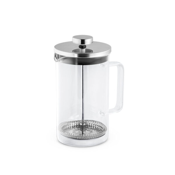 Cafeteira em vidro borossilicato e aço inox 600 mL - Brinde Corporativo Personalizado | Enova