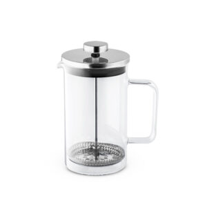 Cafeteira em vidro borossilicato e aço inox 600 mL - Brinde Corporativo Personalizado | Enova