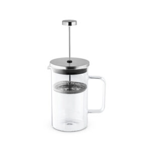Cafeteira em vidro borossilicato e aço inox 600 mL - Brinde Corporativo Personalizado | Enova