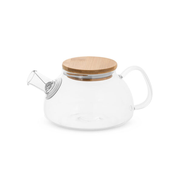 Bule de vidro borossilicato com tampa em bambu 750 mL - Brinde Corporativo Personalizado | Enova