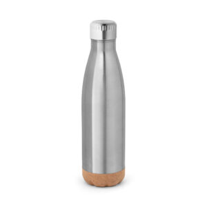 Squeeze térmico em aço inox e base em cortiça 560 mL - Brinde Corporativo Personalizado | Enova