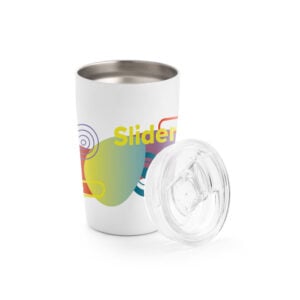 Copo de viagem em aço inox 380 mL - Brinde Corporativo Personalizado | Enova