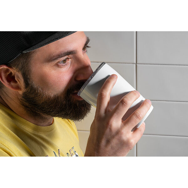 Copo de viagem em aço inox 380 mL - Brinde Corporativo Personalizado | Enova