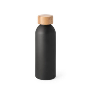 Squeeze de alumínio com tampa em bambu 550 mL - Brinde Corporativo Personalizado | Enova