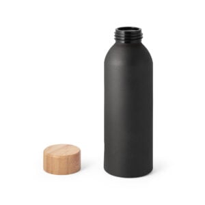 Squeeze de alumínio com tampa em bambu 550 mL - Brinde Corporativo Personalizado | Enova