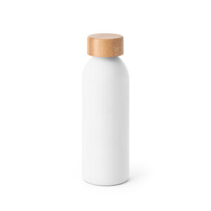 Squeeze de alumínio com tampa em bambu 550 mL - Brinde Corporativo Personalizado | Enova