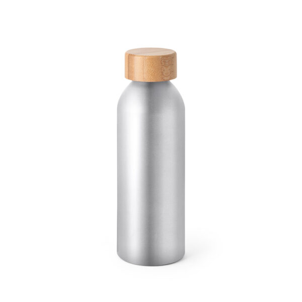 Squeeze de alumínio com tampa em bambu 550 mL - Brinde Corporativo Personalizado | Enova